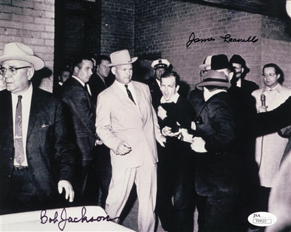 James Leavelle and Bob Jackson Dual Signed 8x10 Lee Harvey Oswald Shooting Photo (JSA)